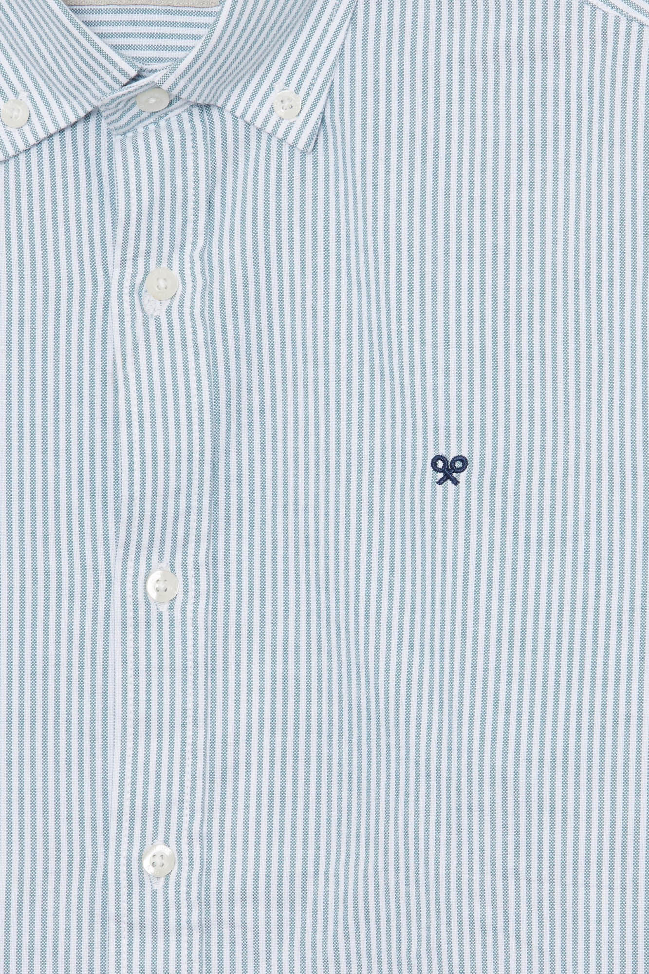 Silbon Camisa sport oxford riscas verde Verde