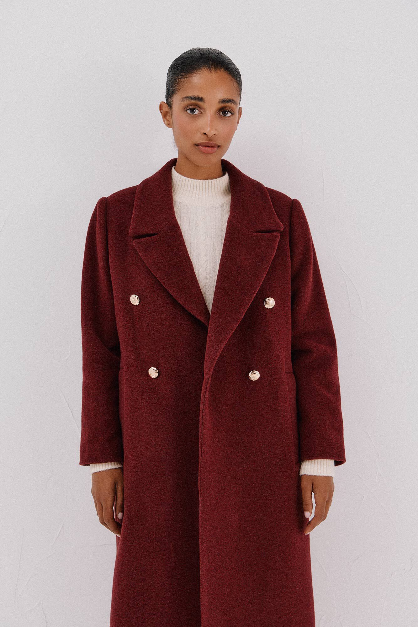 Cortefiel Sobretudo comprido tecido italiano Granada