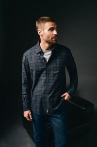 OOTO Camisa de flanela xadrez