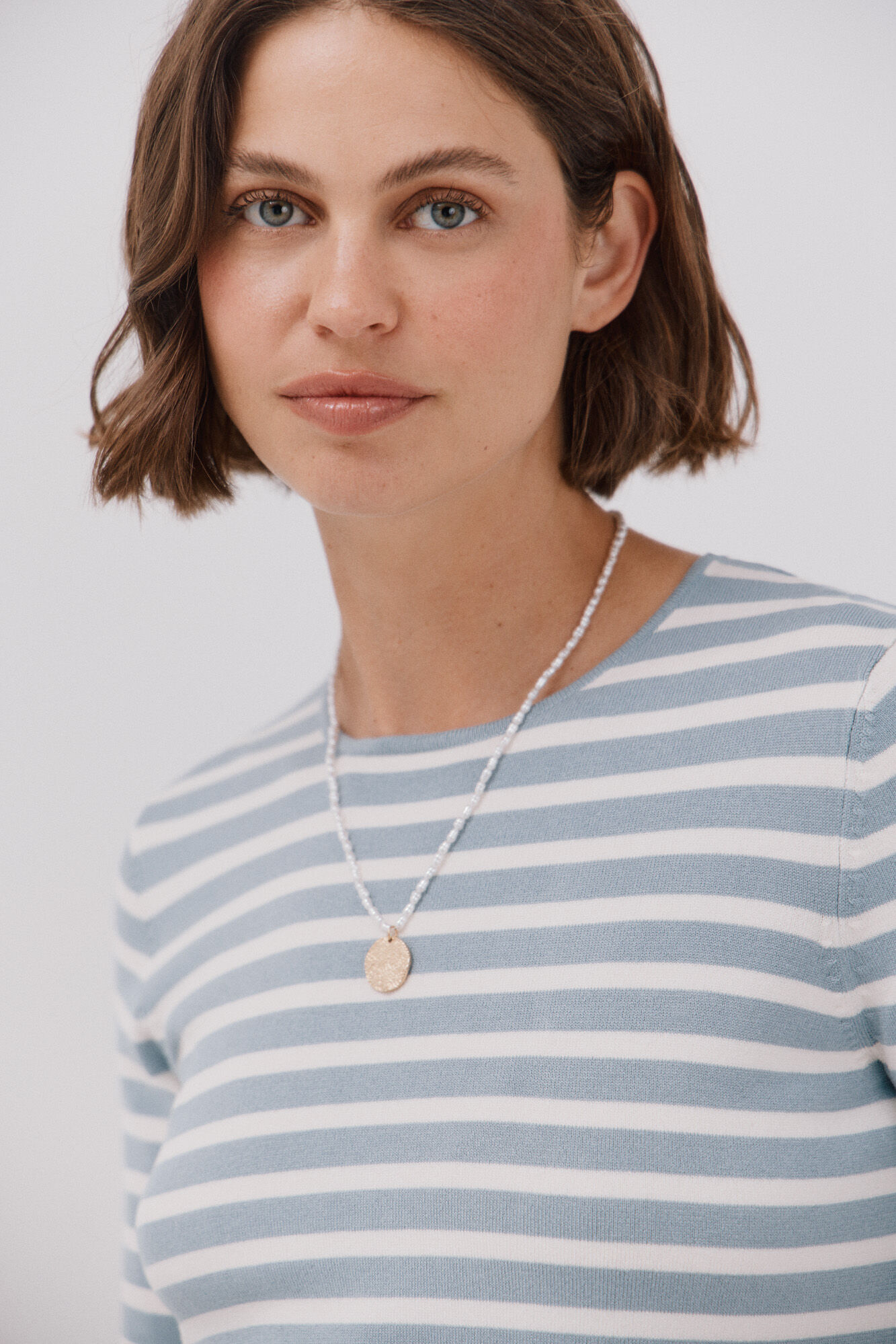 Cortefiel Short-sleeved jumper Blue