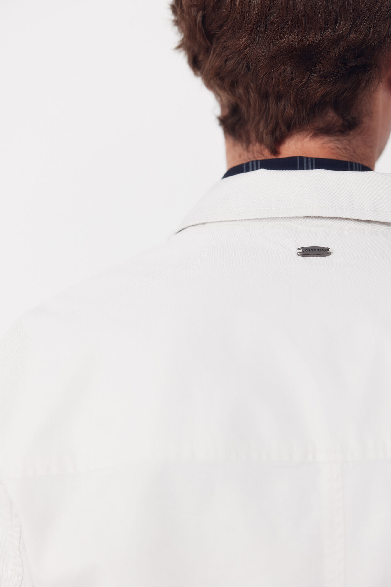 Cortefiel Safari jacket, linen blend Ivory