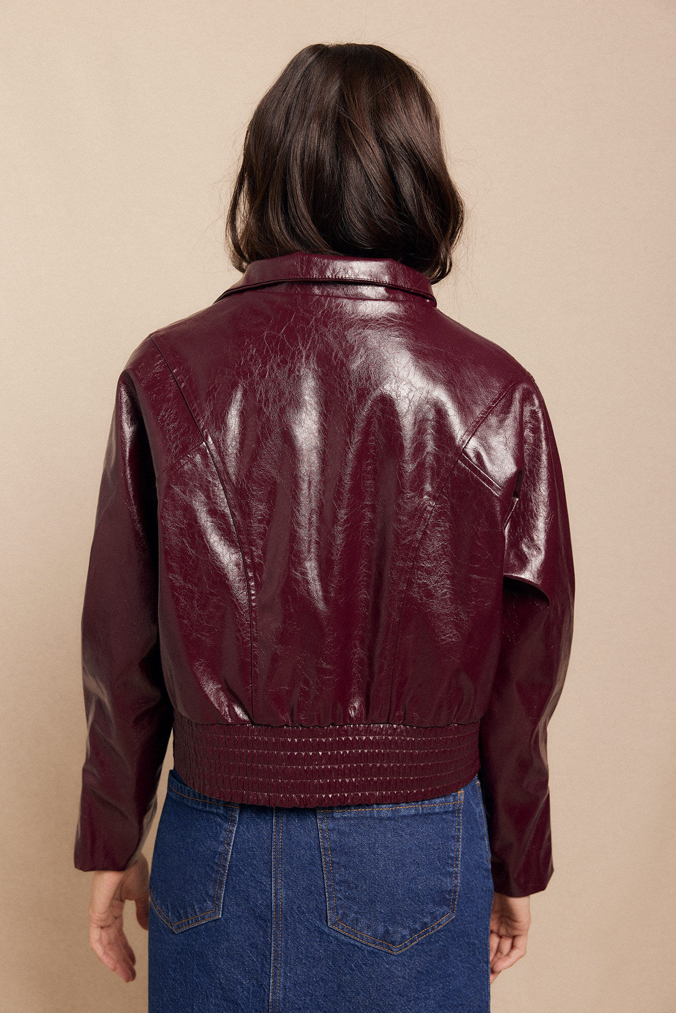 Slowlove Jaqueta com efeito pele brilhante Granada