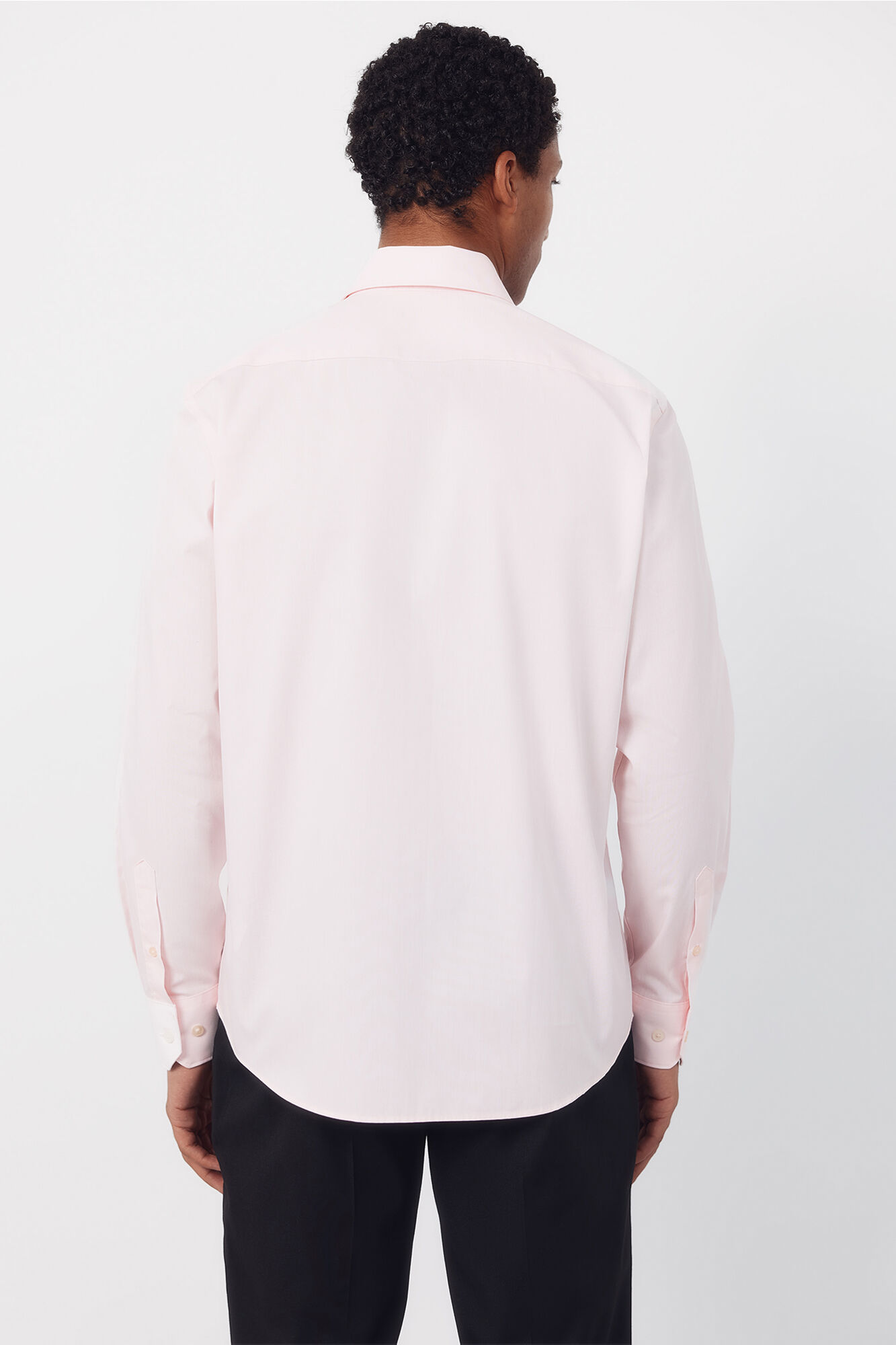 Cortefiel Plain easy-iron dress shirt Pink