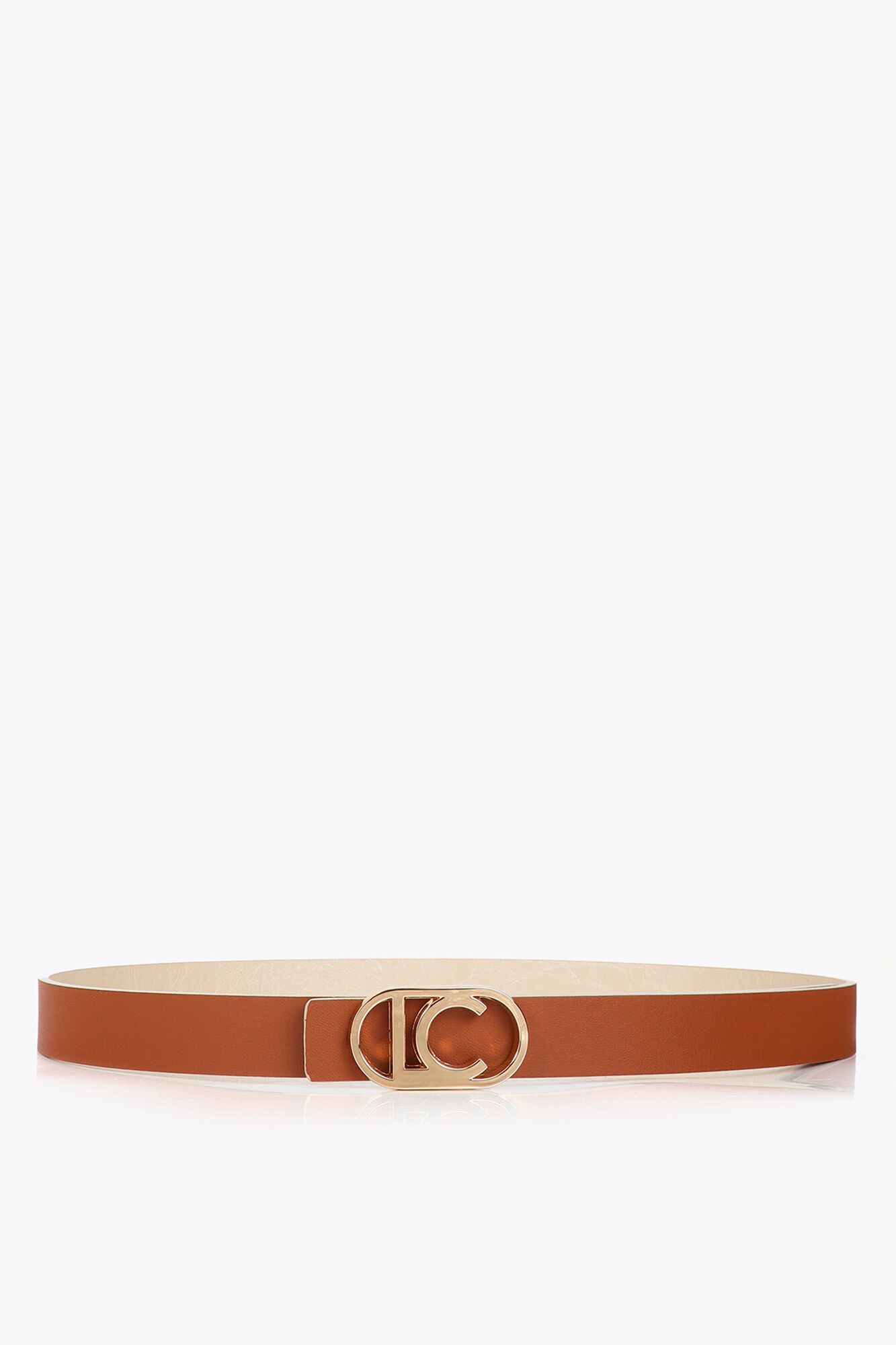 Lola Casademunt Cinto fino revers&iacute;vel Castanho