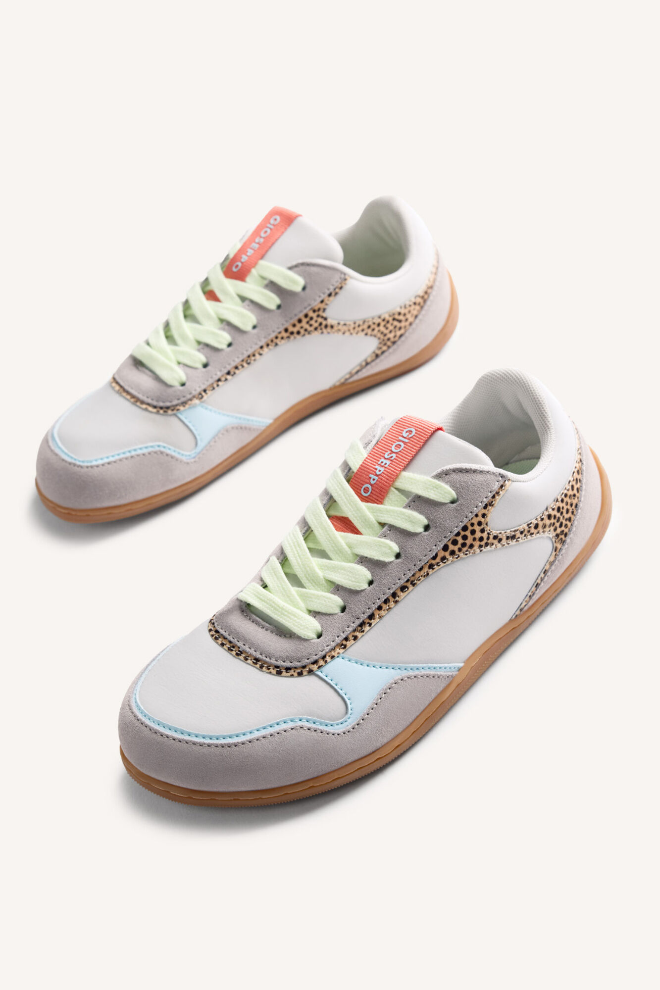 Gioseppo Chinelos de quarto em pele com estampado animal Cinzento