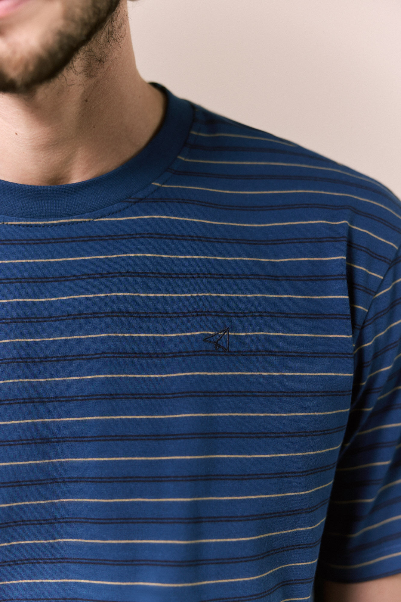 OOTO T-shirt de riscas Azul