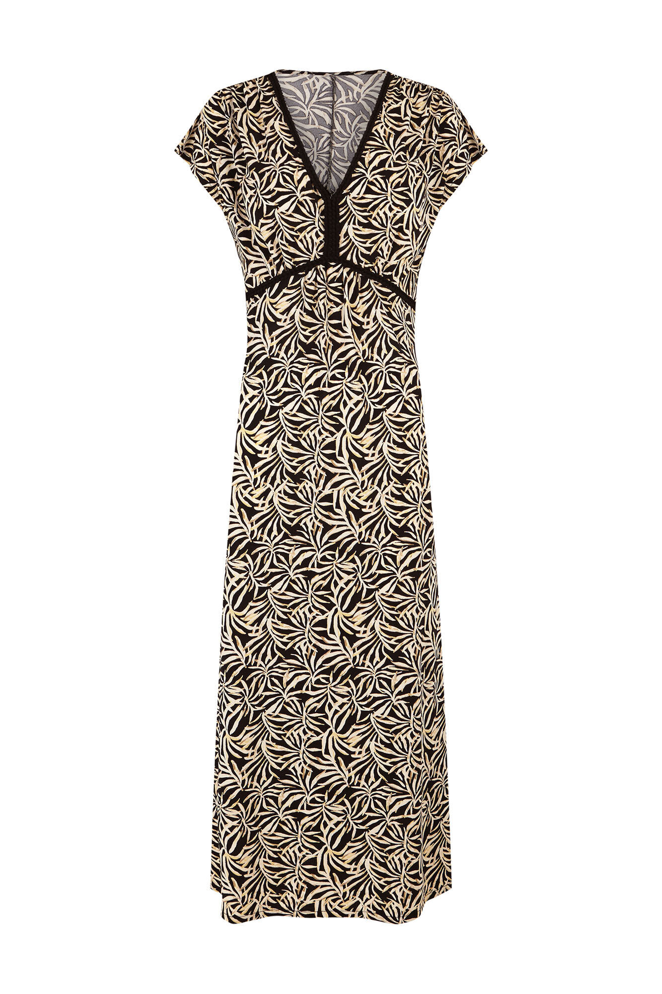 Cortefiel Braided print dress Printed grey