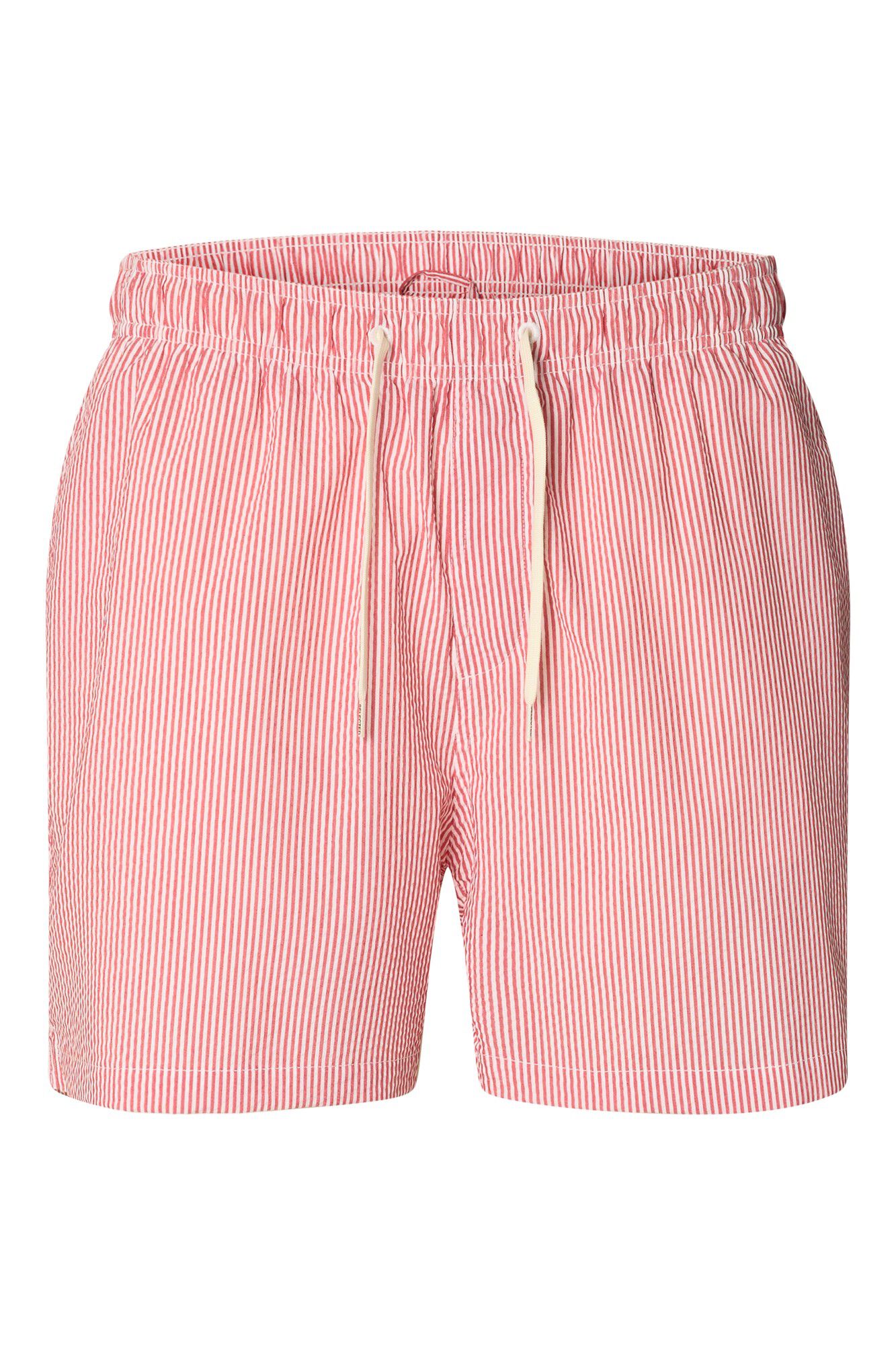 Selected Fato de banho liso Vermelho