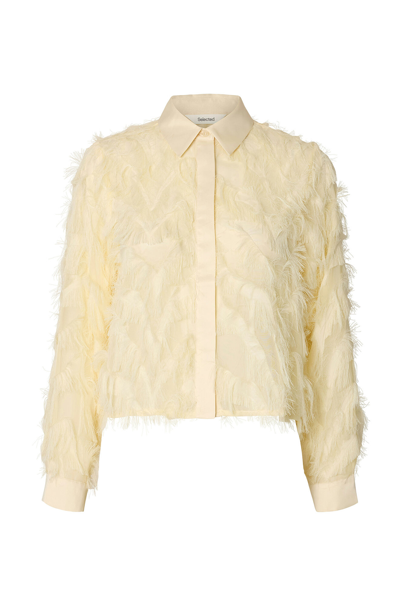 Selected Camisa curta fofa Tostado