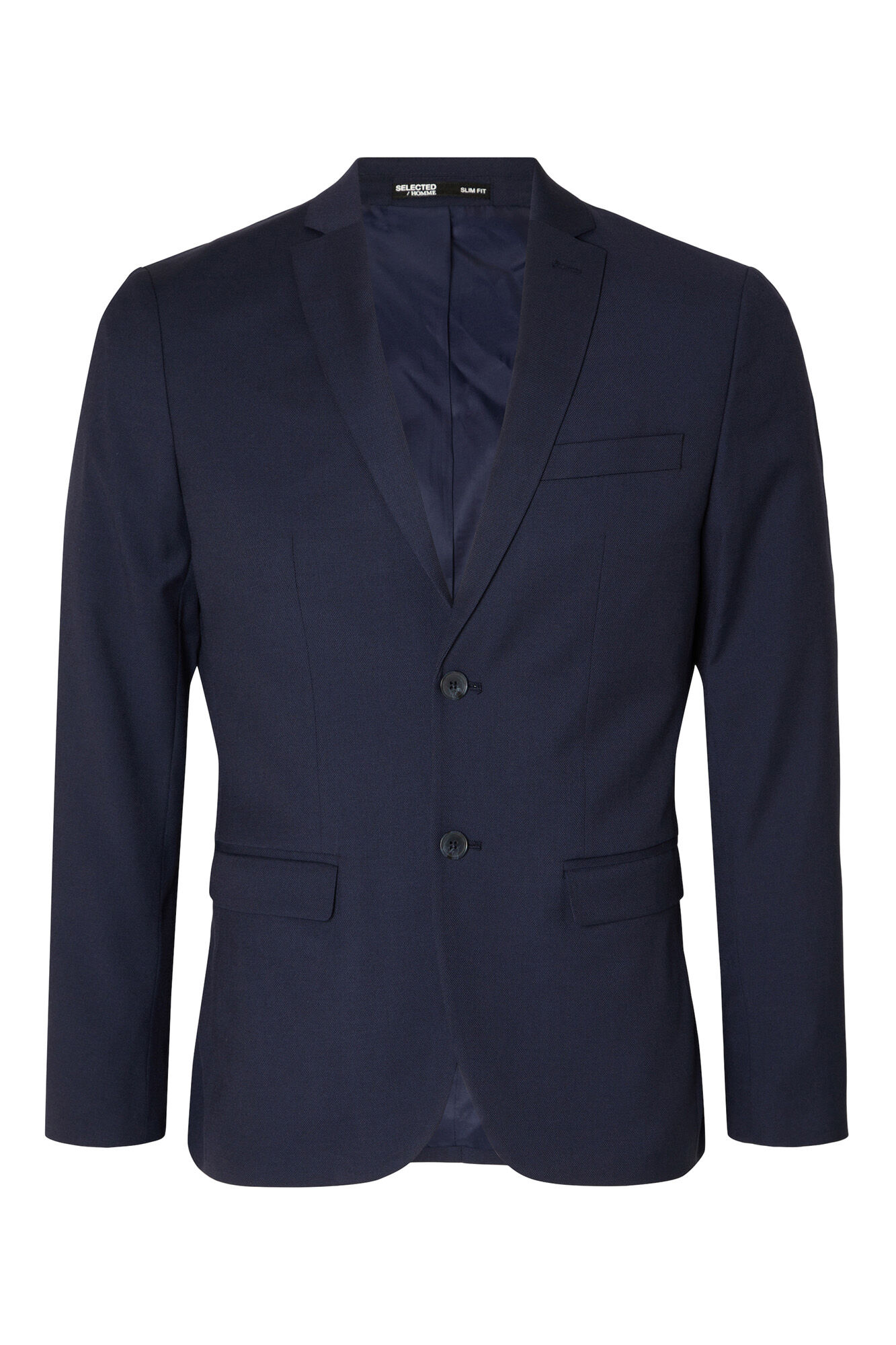 Selected Slim fit suit jacket made from recycled materials Navy
