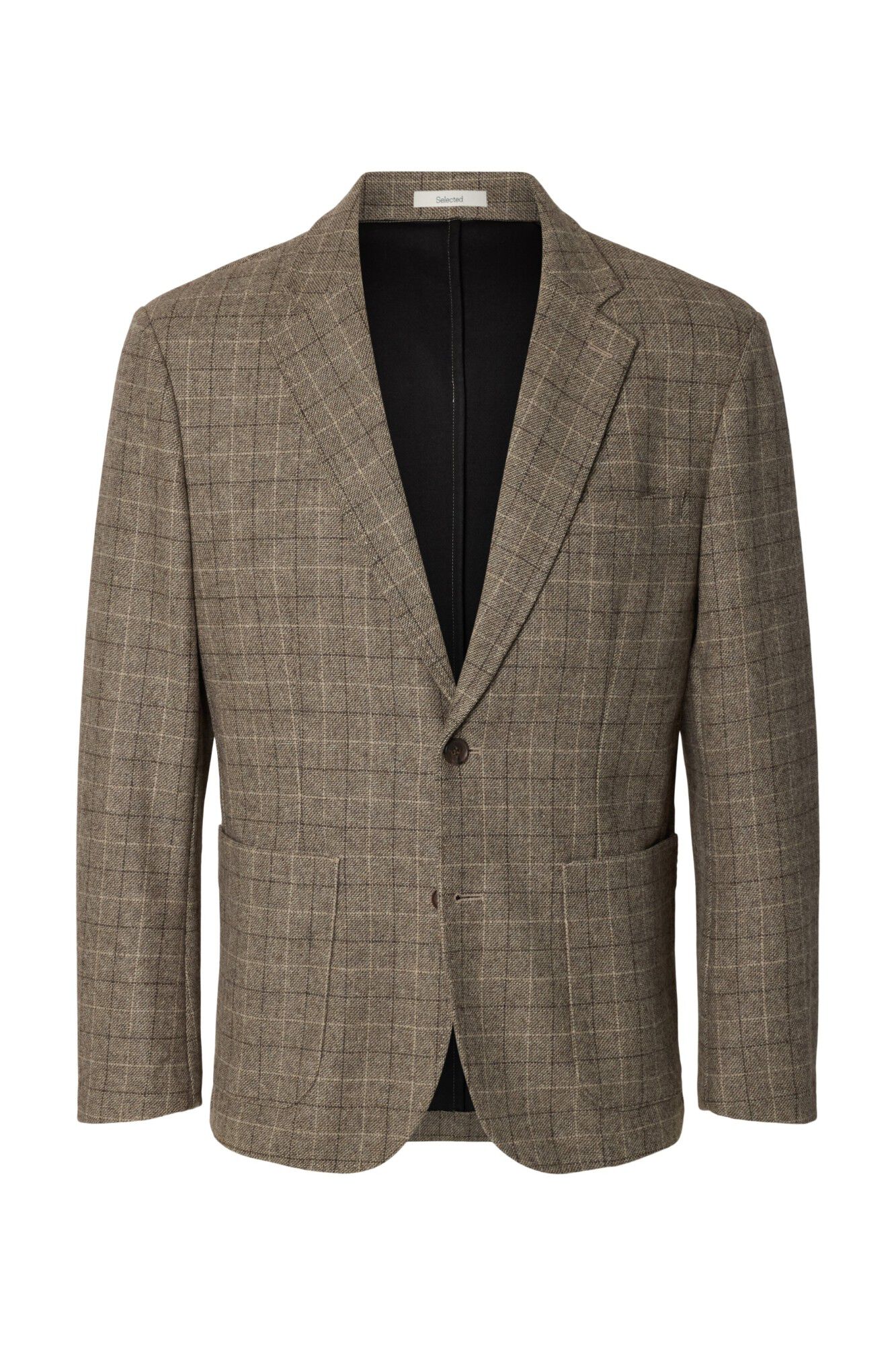 Selected Blazer de l&atilde; Regular Fit Castanho