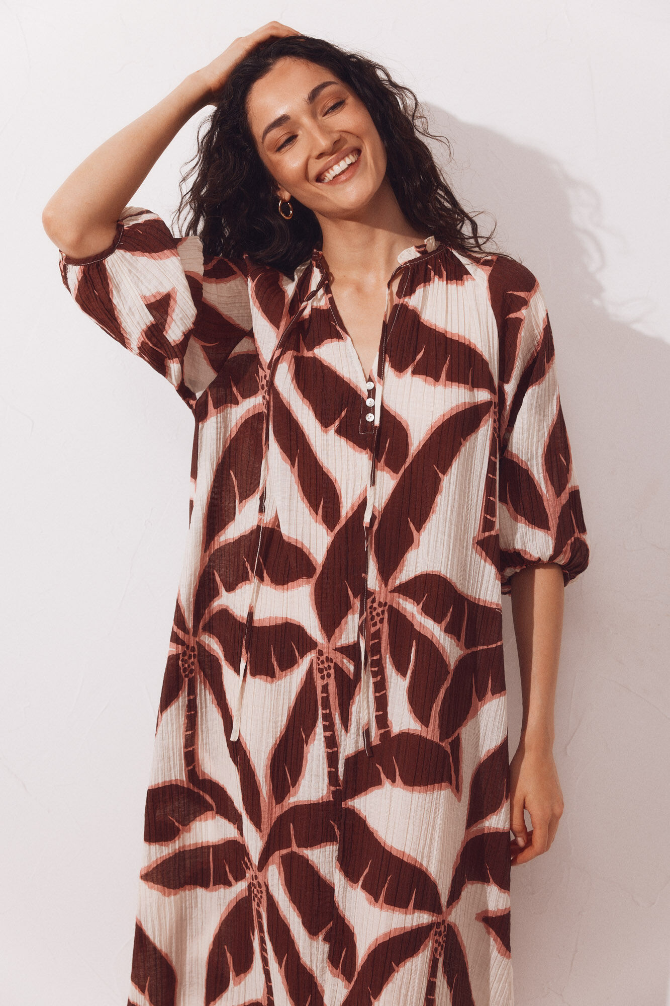 Cortefiel Wide printed kaftan