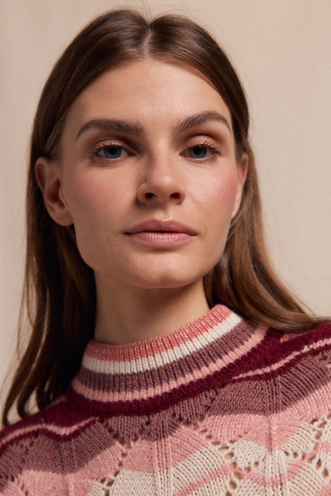 Slowlove Jersey ondas multicolor Estampado beige