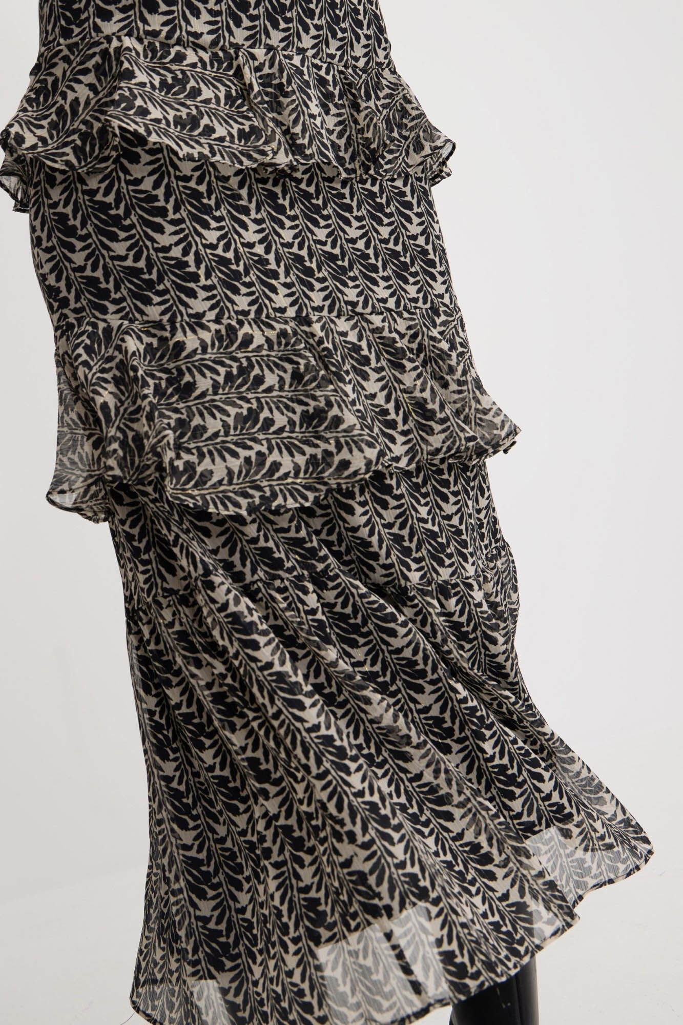 Silbon Blusa estampado com babados Multicolorido