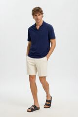 Selected Polo de manga corta Azul marino