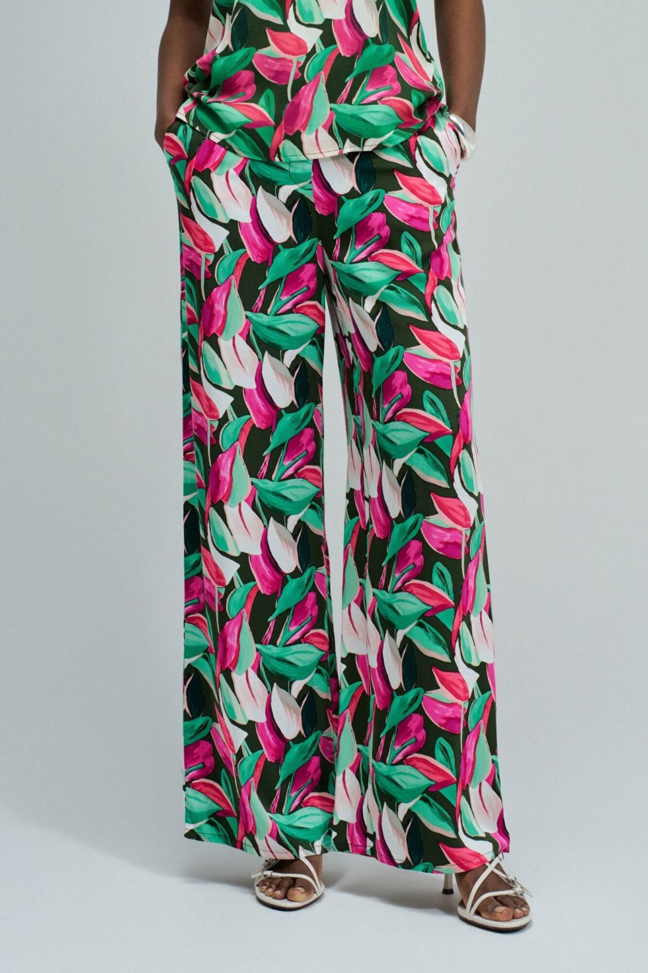 Salsa Jeans Floral print regular trousers Pink