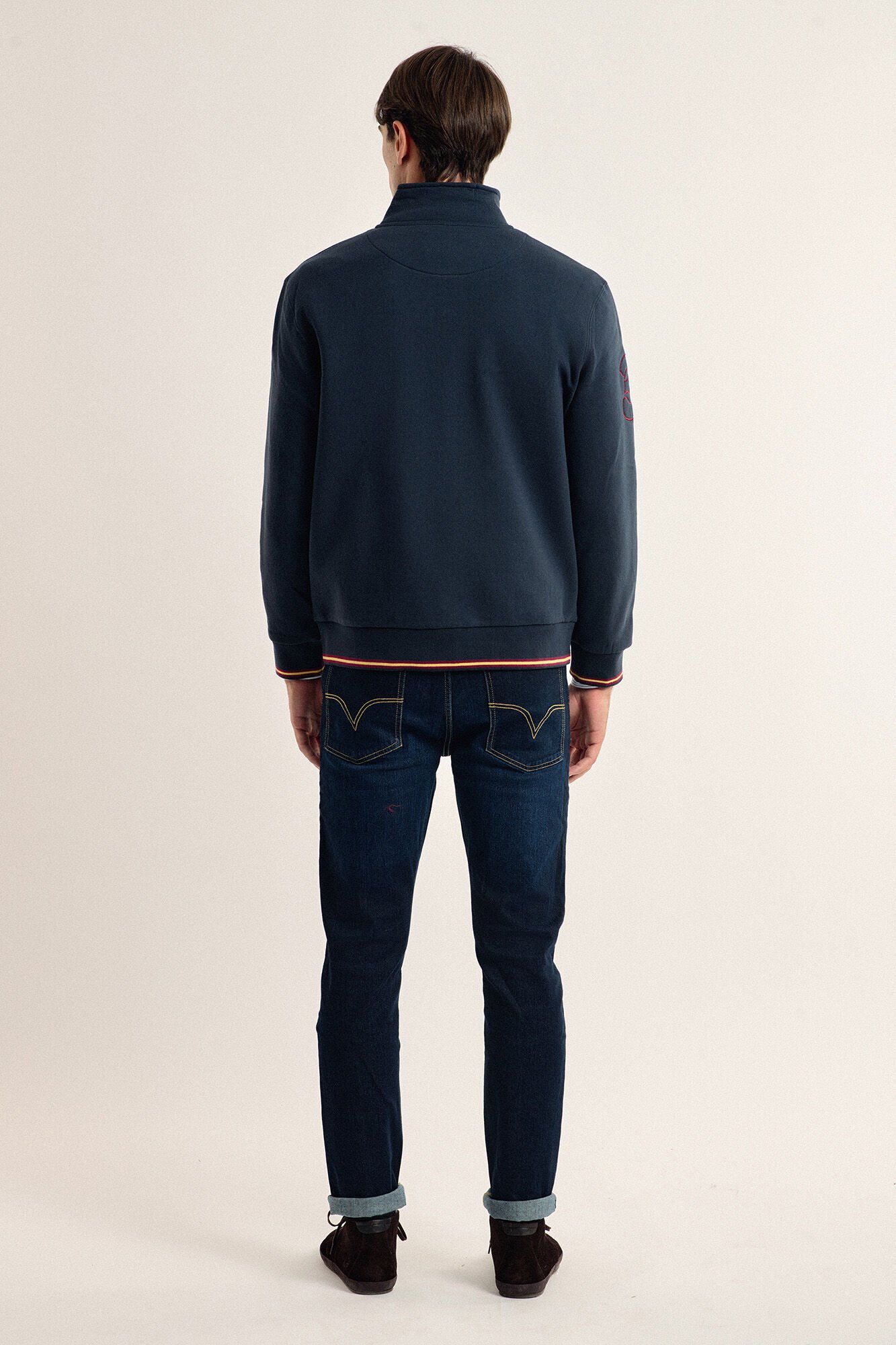 Valecuatro Fecho-&eacute;clair com Sweatshirt Valecuatro azul marinho escudo da Espanha Azul