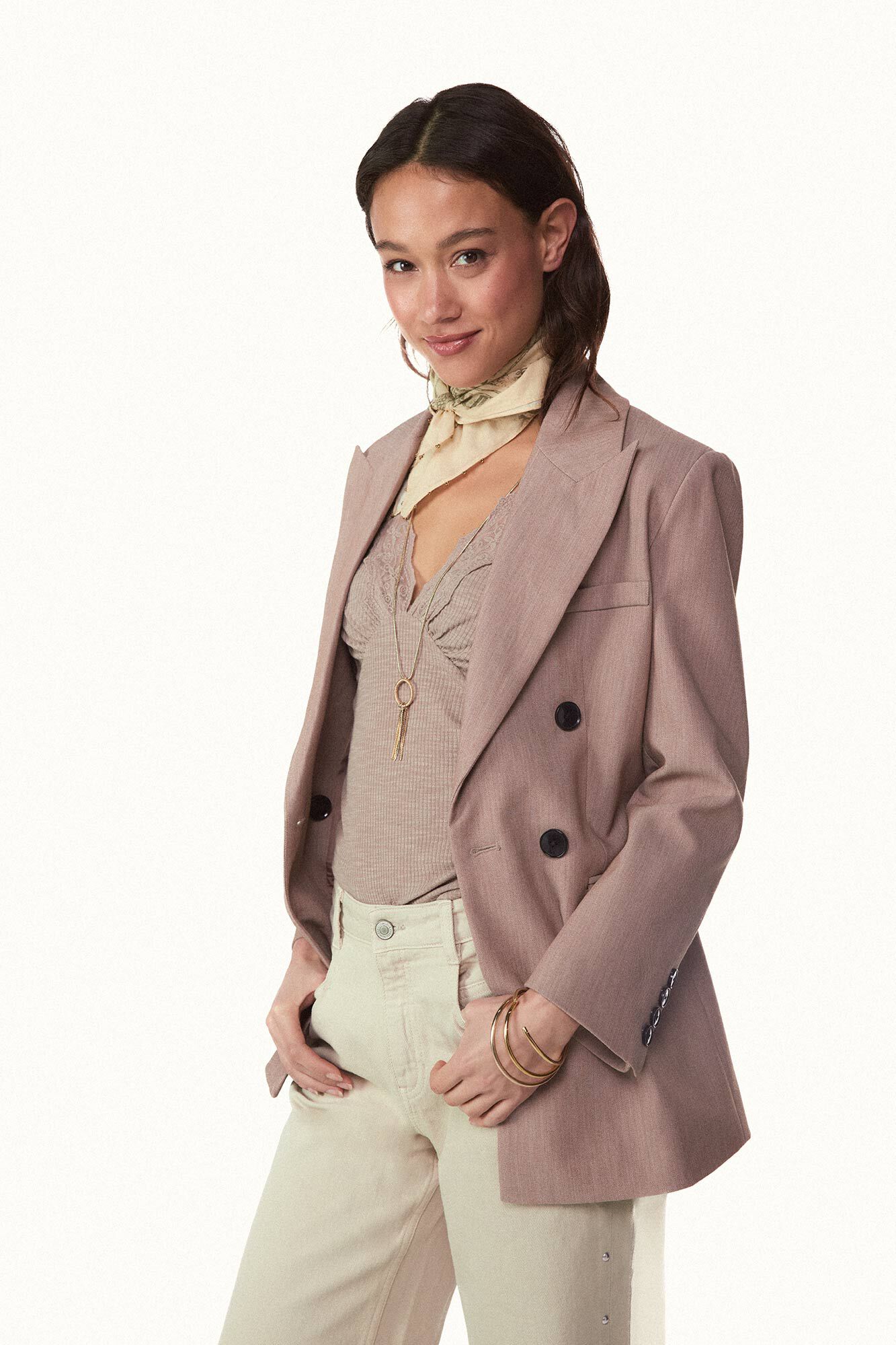 Slowlove Chaqueta americana cruzada