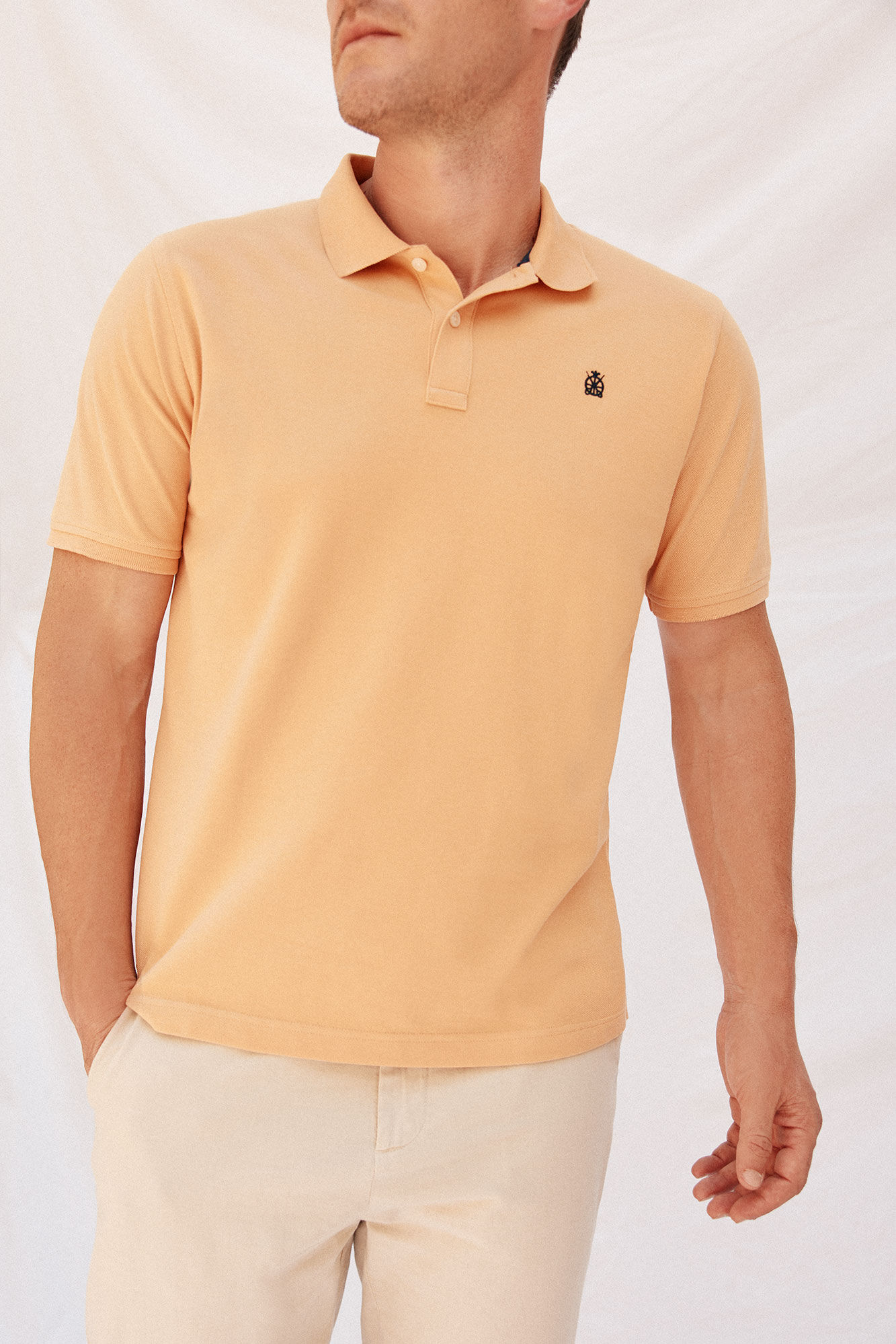 Cortefiel Polo b&aacute;sico piqu&eacute; Amarelo