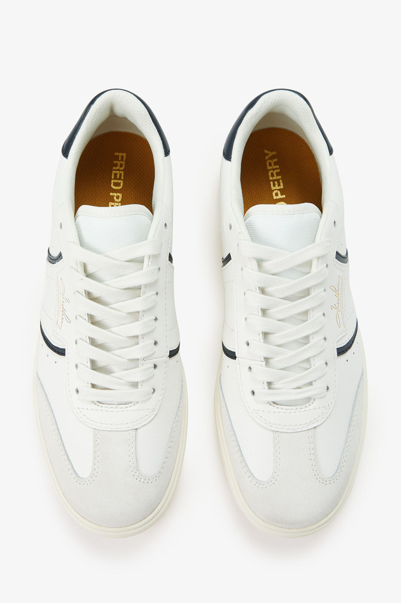 Fred Perry B4 embossed leather/suede sneaker Multicolour