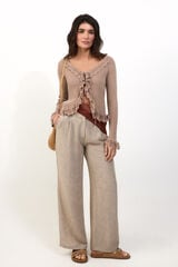 Slowlove Pantal&oacute;n flu&iacute;do &iacute;ndigo Castanho