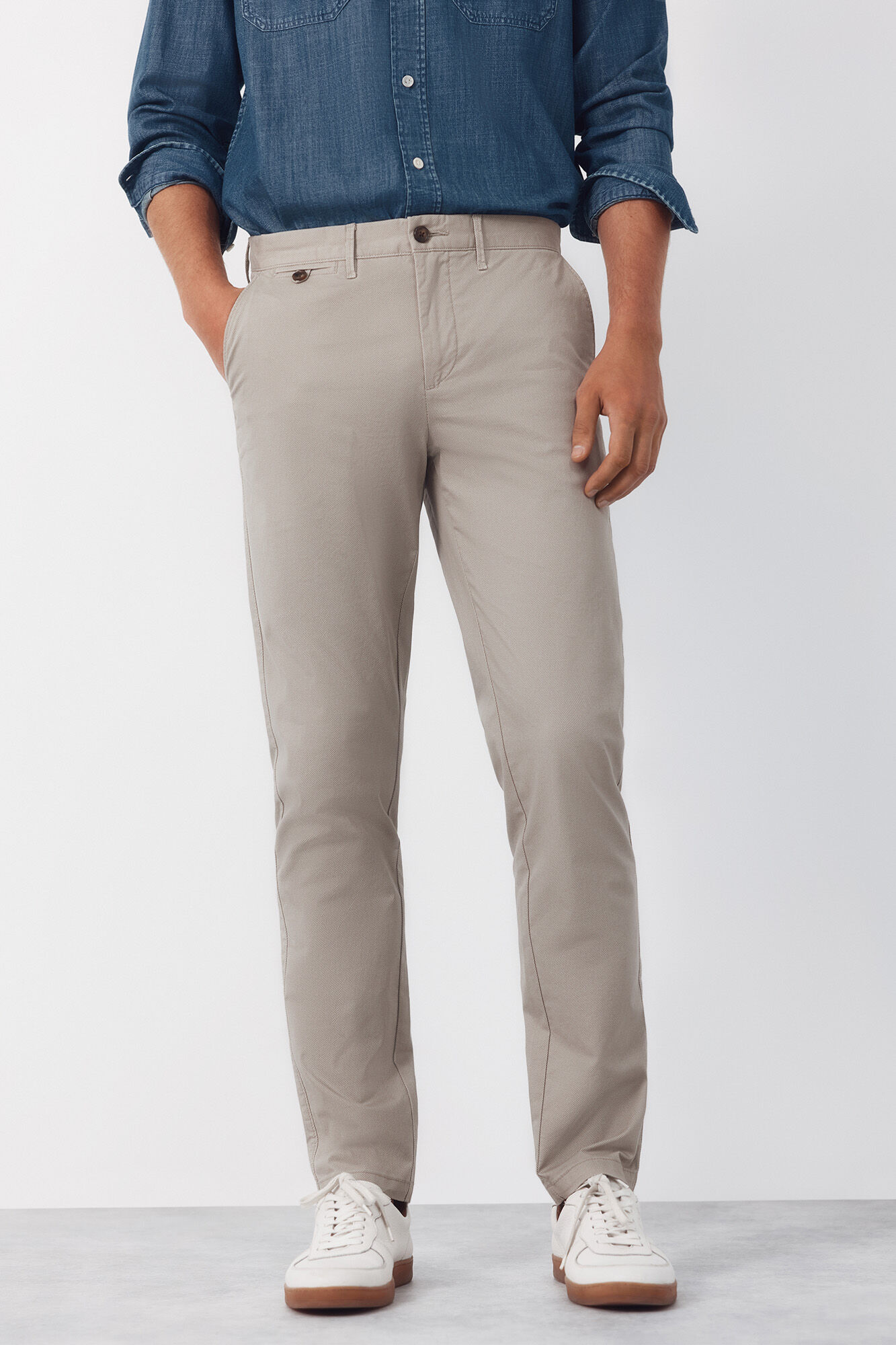 Cortefiel Slim-fit print chinos pants