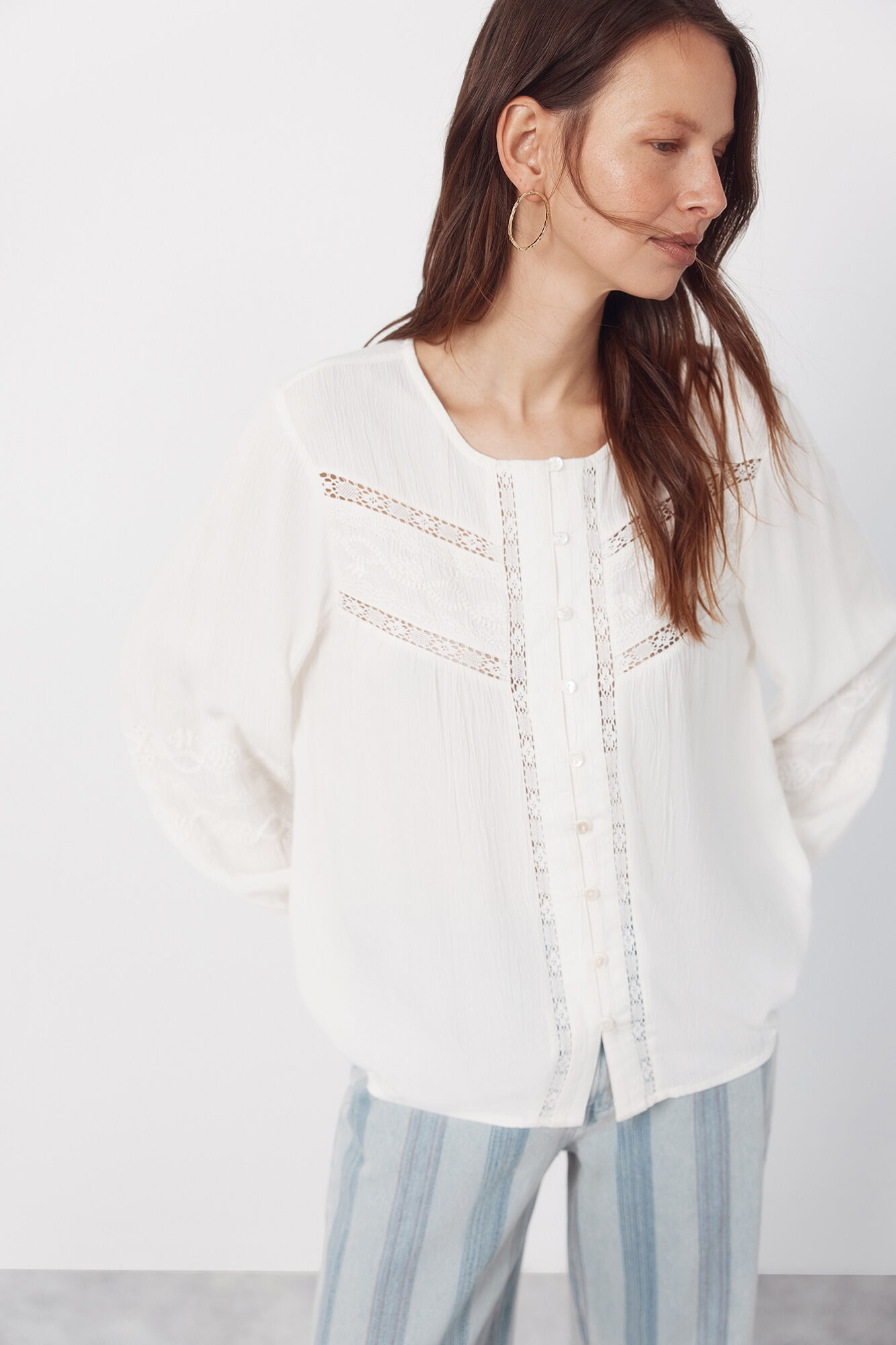 Cortefiel Embroidered blouse
