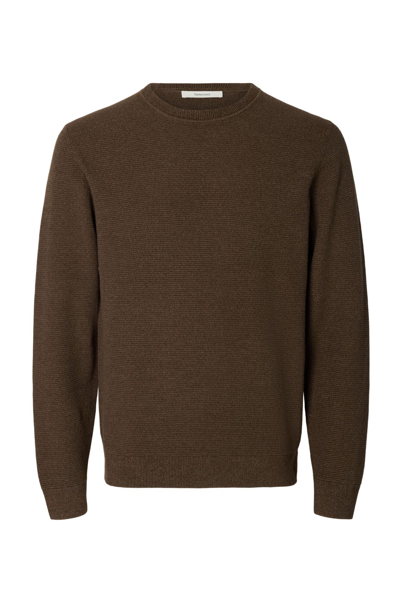 Selected Camisola 100% algod&atilde;o org&acirc;nico Castanho