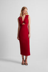 Silbon Vestido nudo Granate