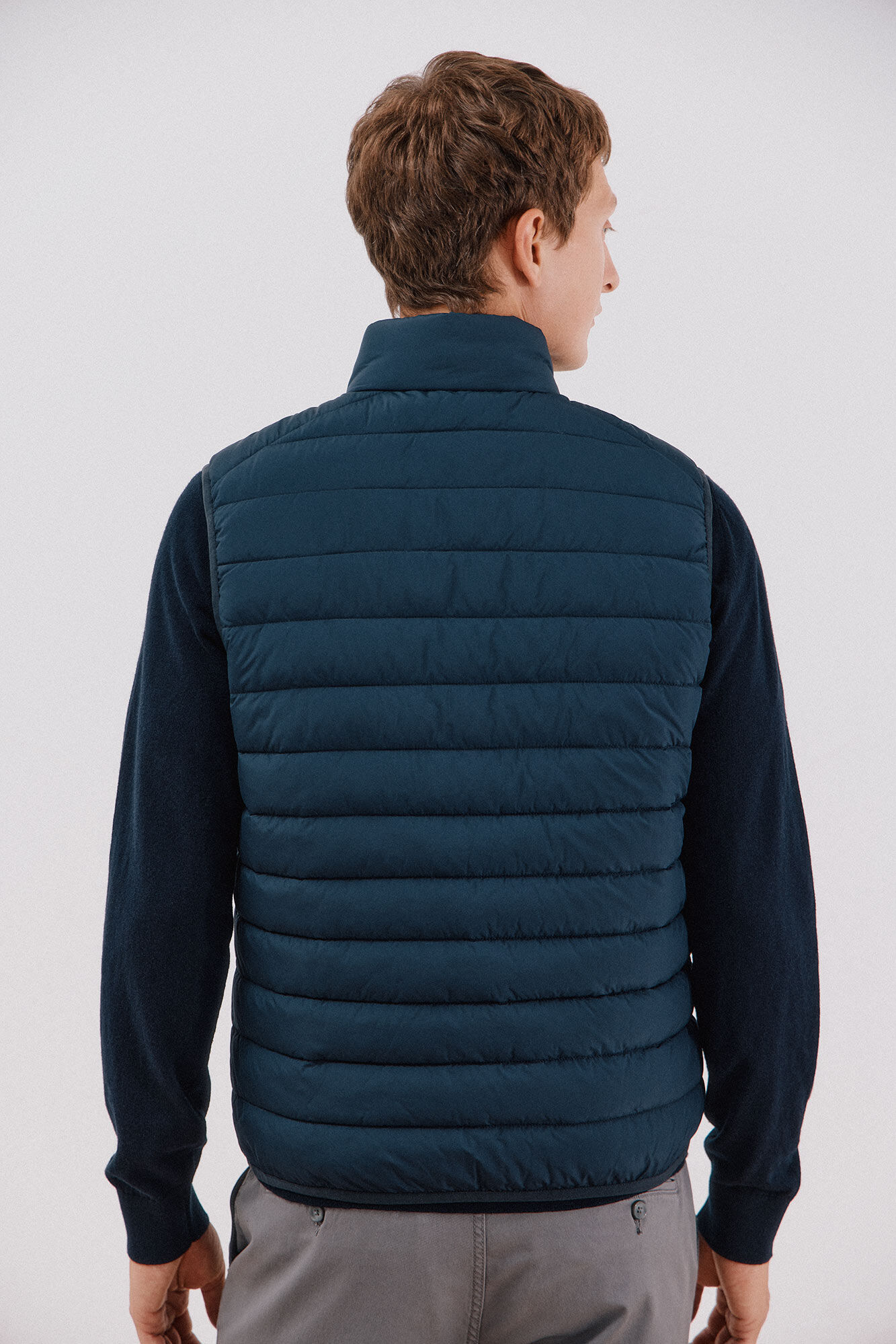 Cortefiel Ultra-light quilted gilet Navy