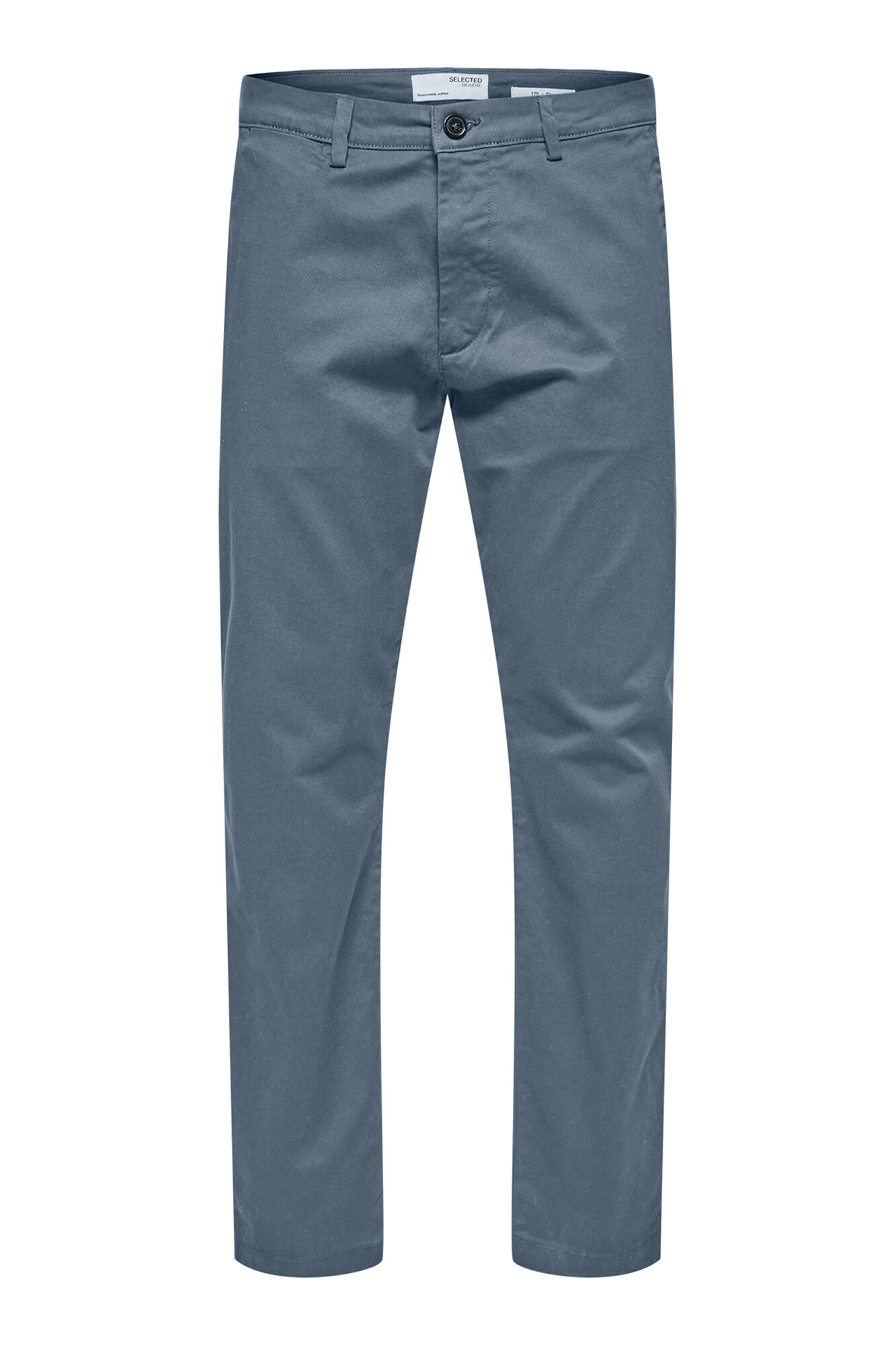Selected Cal&ccedil;as chino Slim Fit em algod&atilde;o org&acirc;nico
