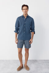 Cortefiel Ba&ntilde;ador estampado geom&eacute;trico Azul marino