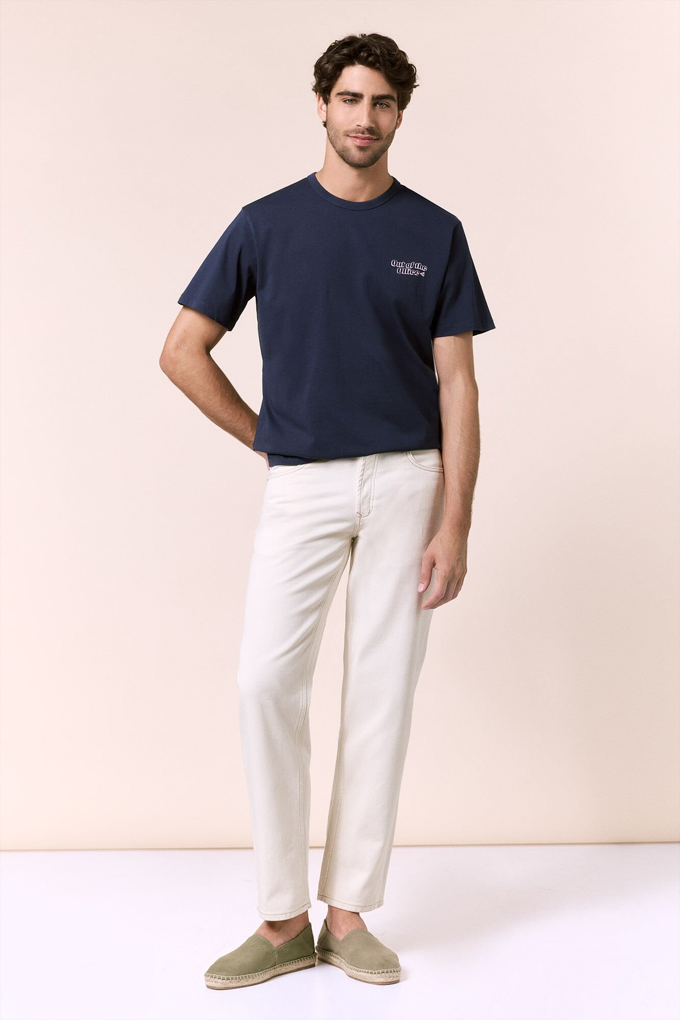 OOTO T-shirt com logo &agrave; frente e atr&aacute;s
