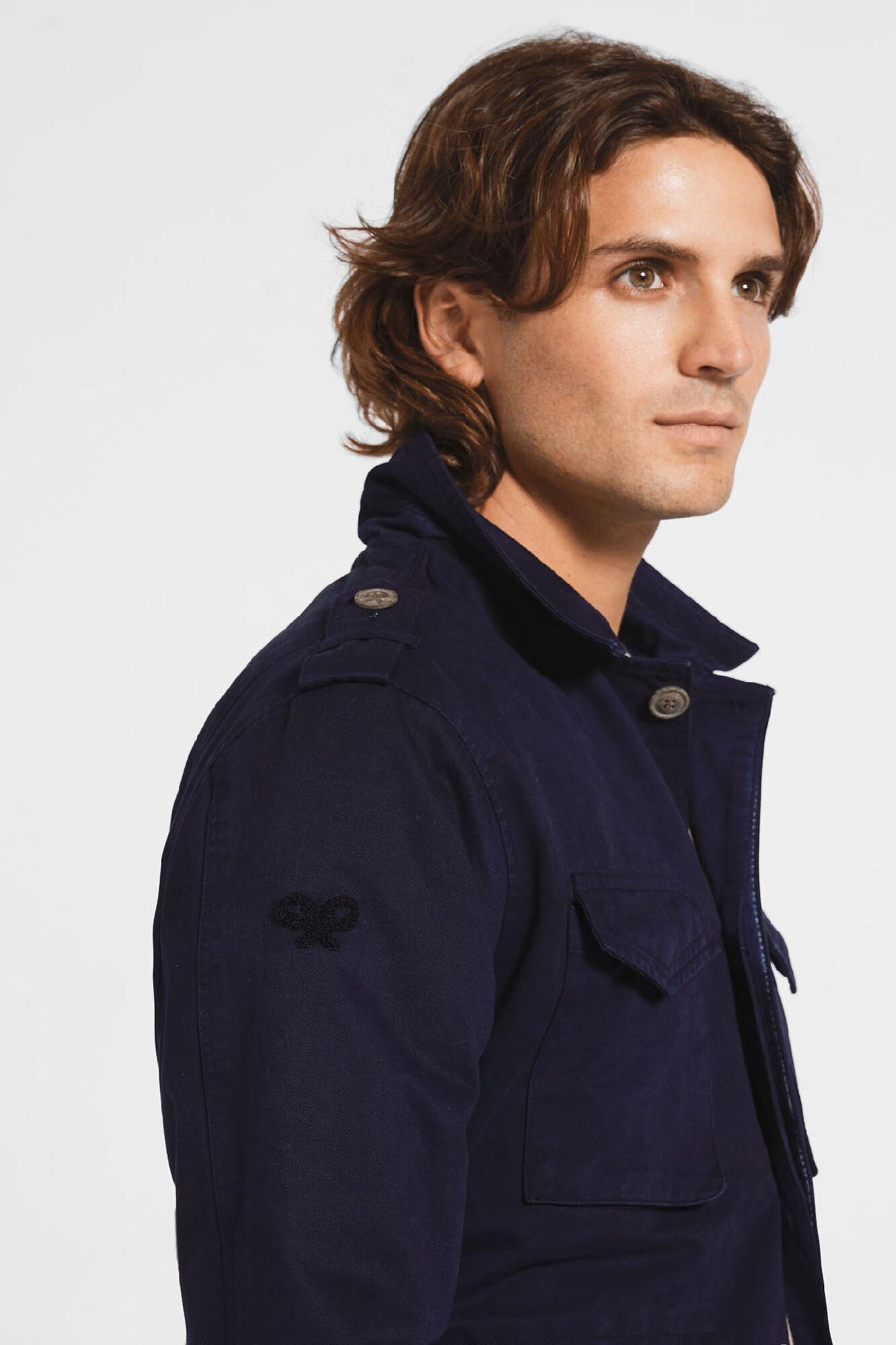 Silbon Chaqueta garment dye azul marino Azul marino