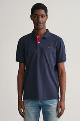 Gant Polo piqué contrastante Azul