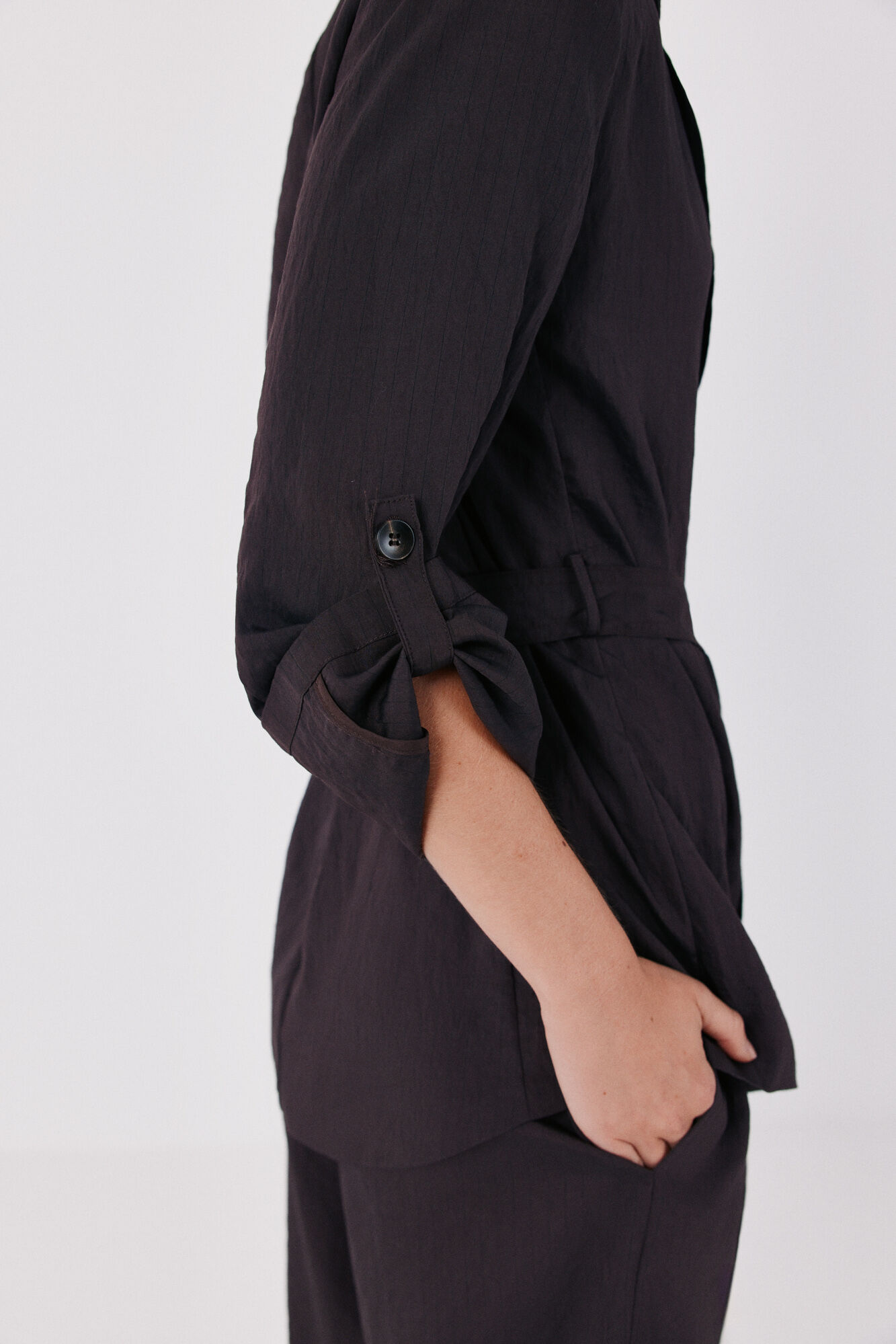 Cortefiel Pinstripe blazer Dark brown