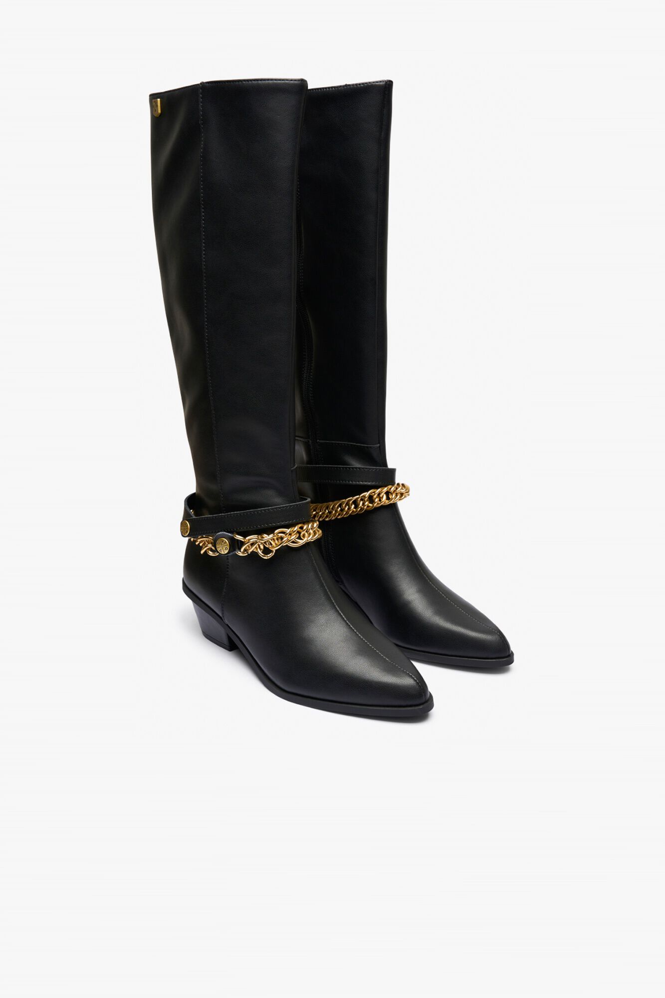 Popa Botas Lercois em pele Preto