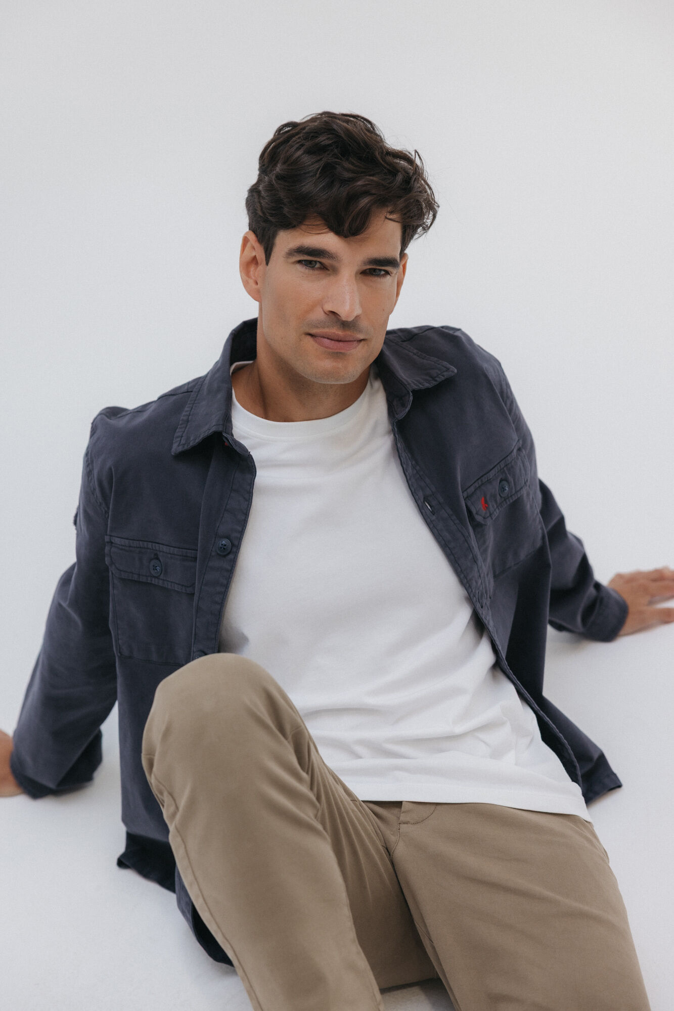 elPulpo Sobrecamisa Heritage de dois bolsos Azul