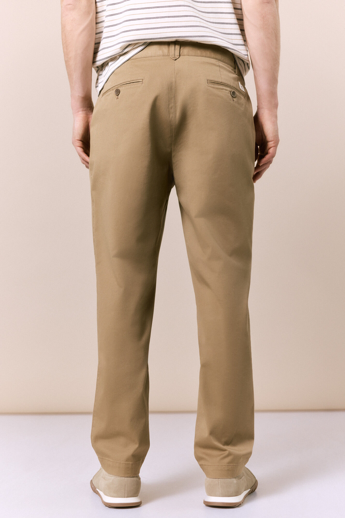 OOTO Cal&ccedil;a de fato coordenada em algod&atilde;o Castanho