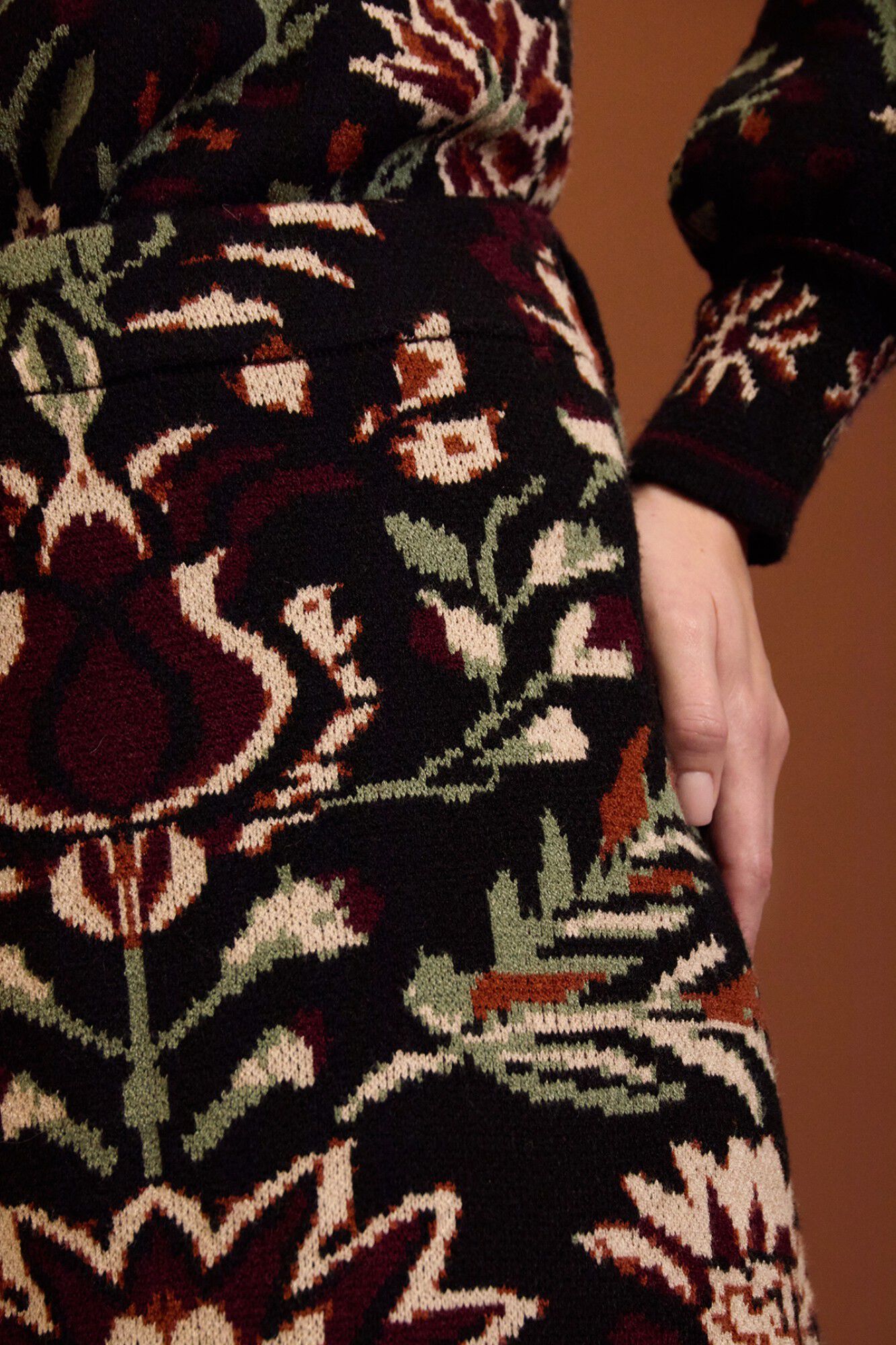 Meisie Saia de malha estampada Cinzento