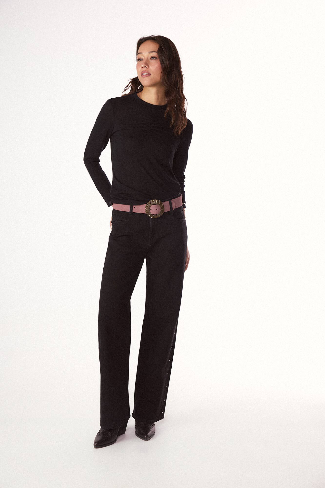 Slowlove Top frunce Black