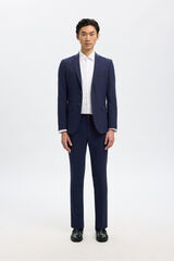 Selected Terno slim fit de duas peças em lã fria Azul