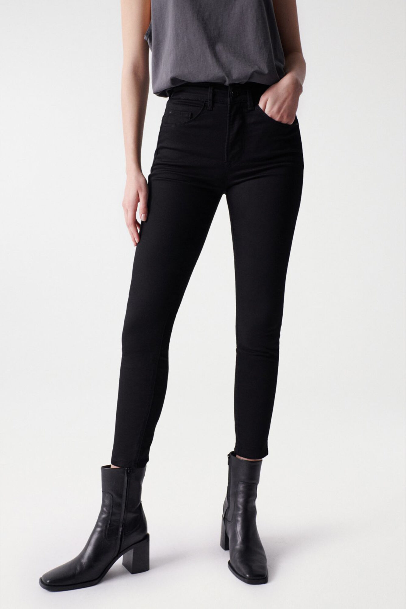 Salsa Jeans Faith push-in cropped jeans Black