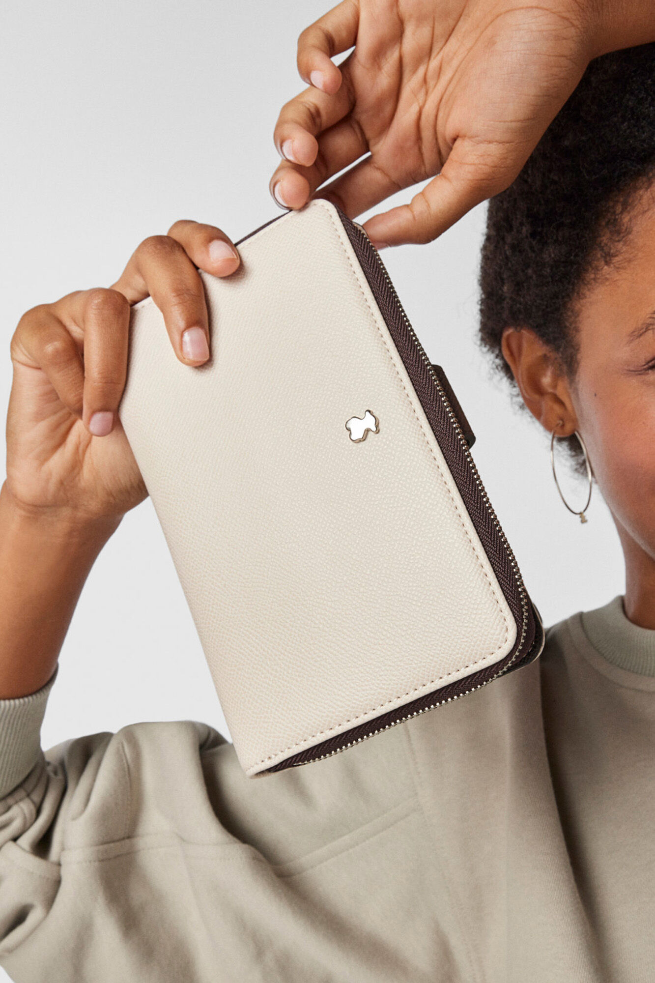 Tous New Dubai Saffiano beige wallet