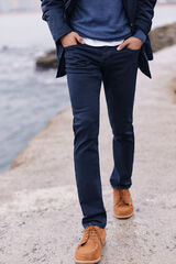 Cortefiel Coloured slim fit 5-pocket trousers. Blue