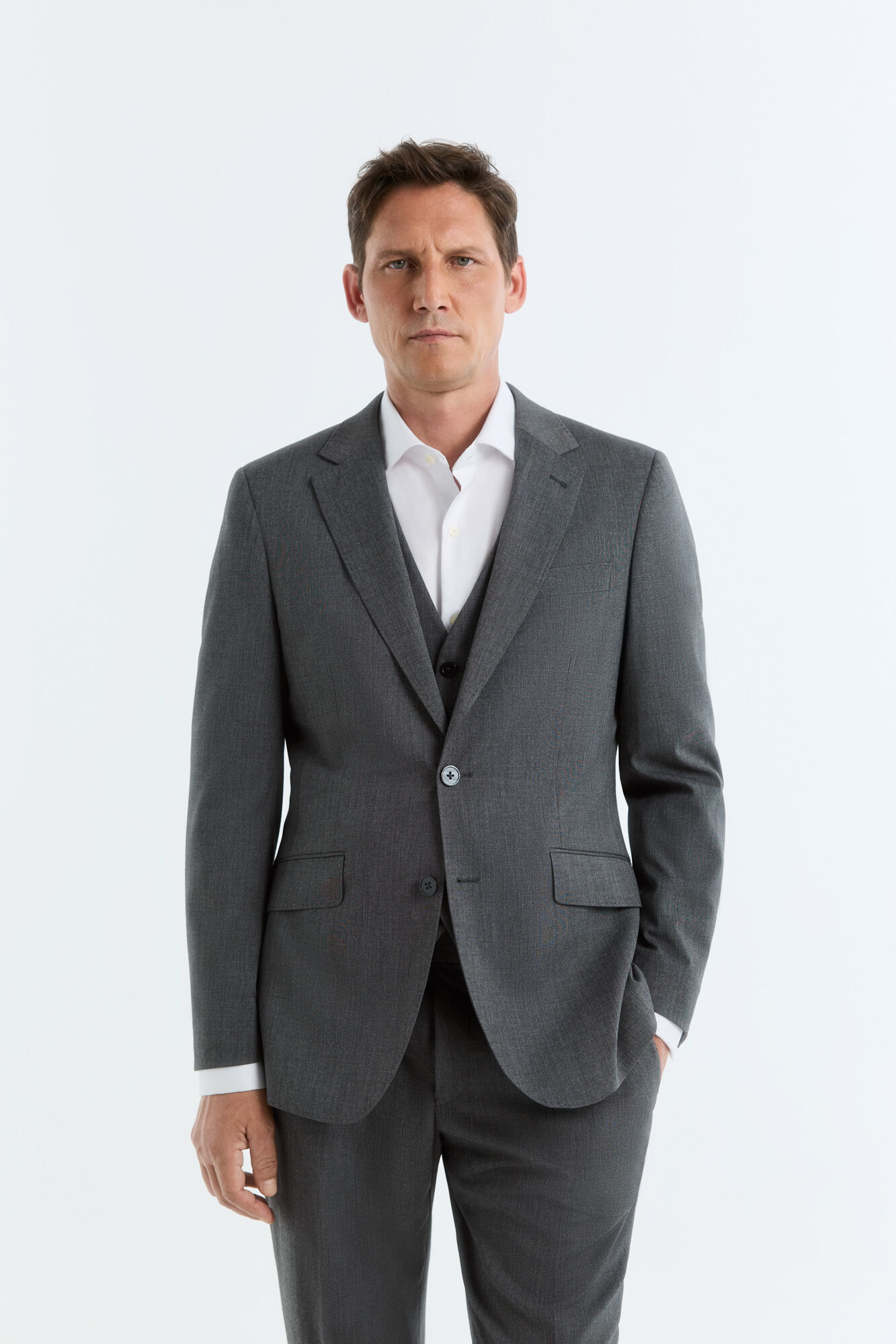 Cortefiel Grey serge jacket
