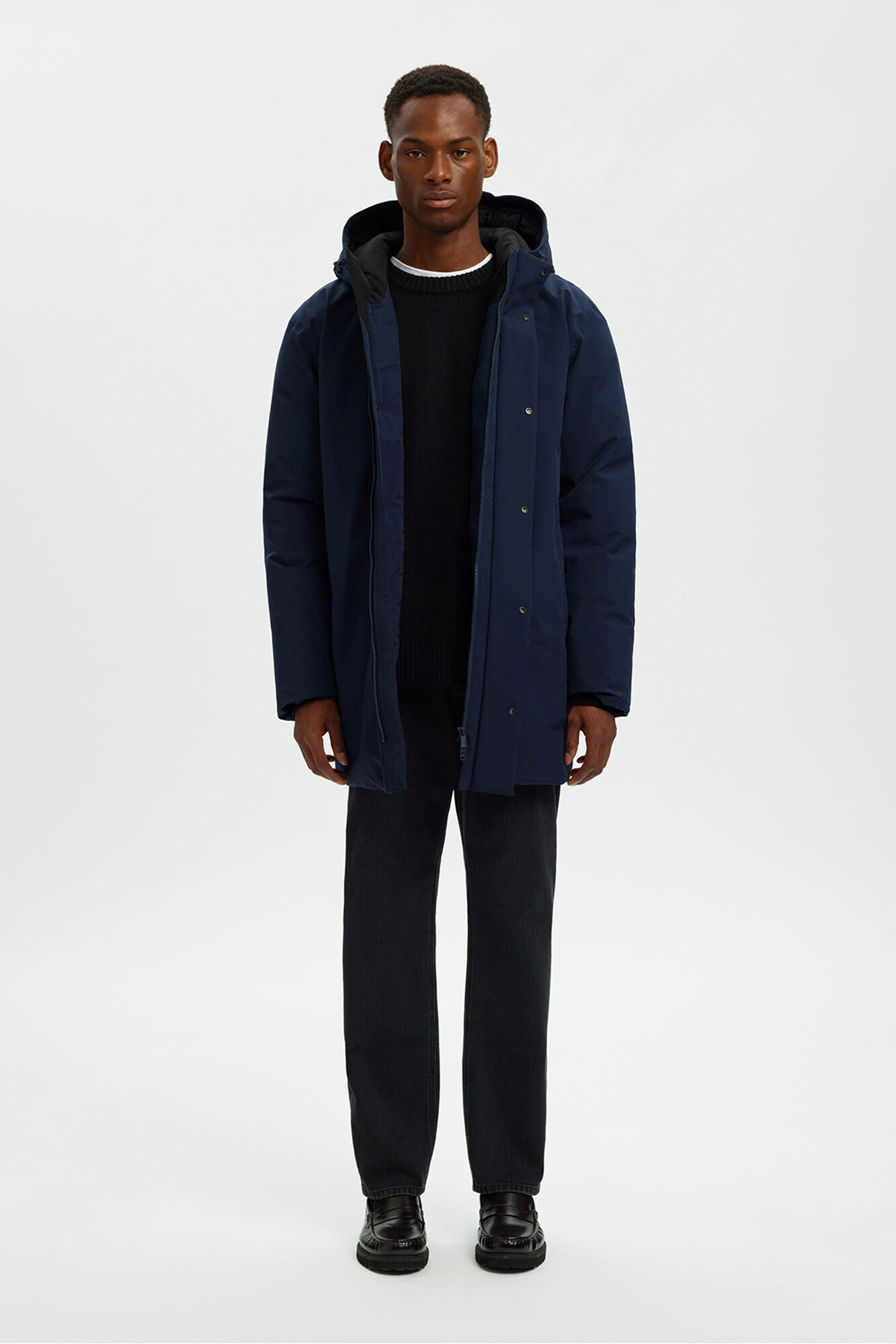 Selected Parka imperme&aacute;vel com capuz