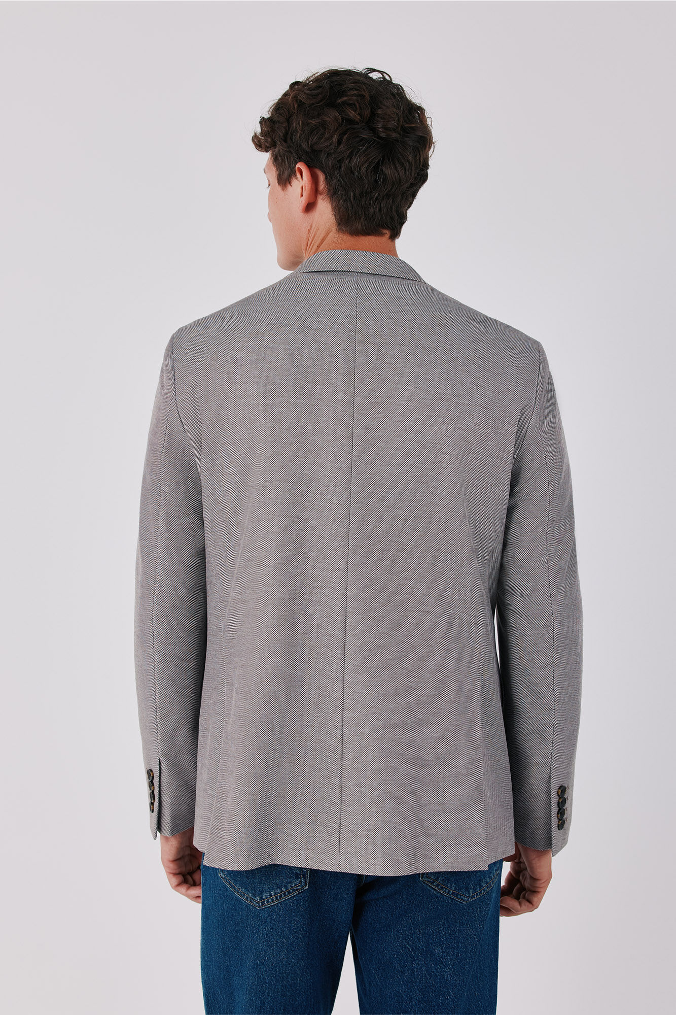 Cortefiel Basic knit blazer Beige