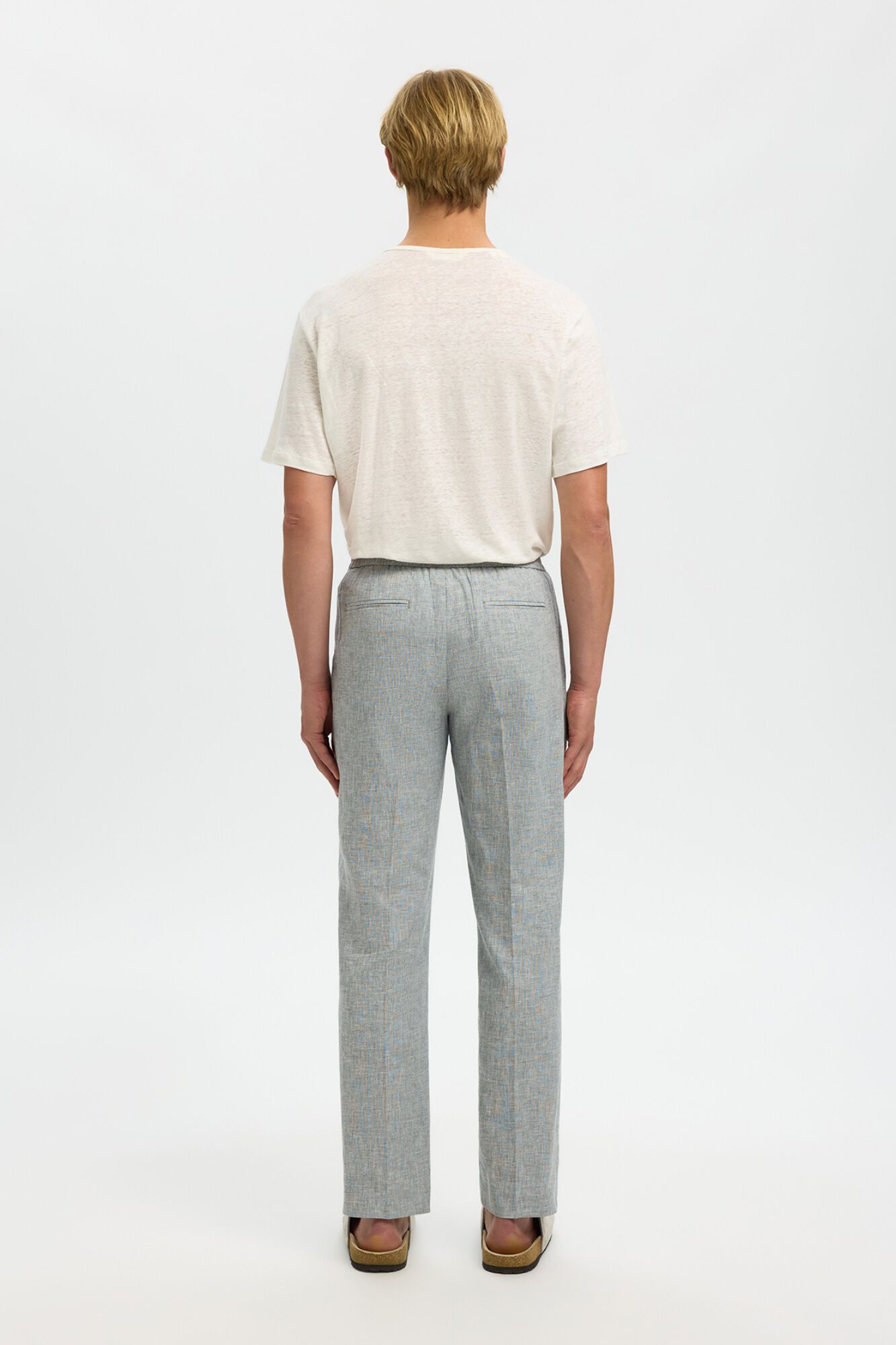 Selected Pantal&oacute;n lino vestir Gris