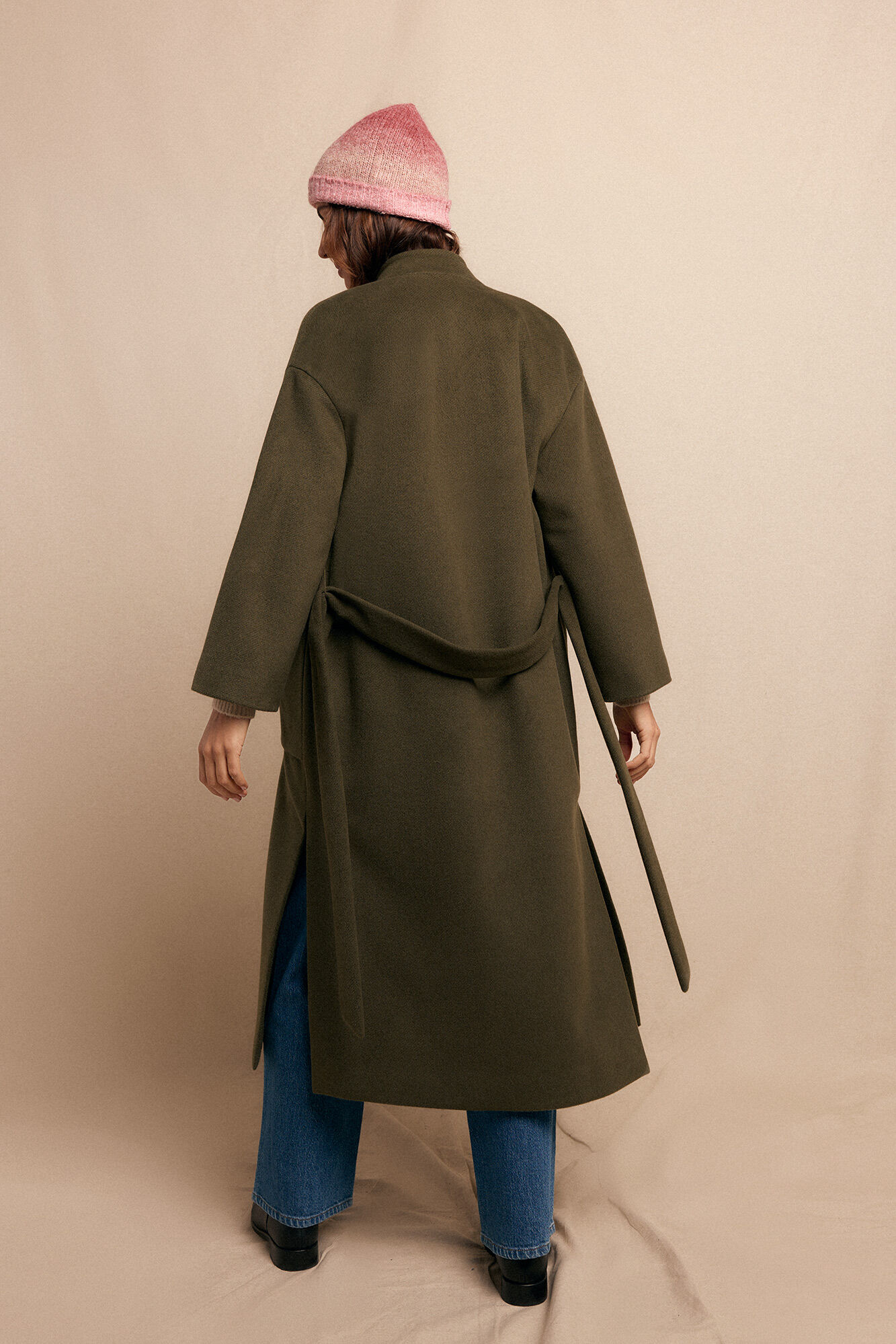 Slowlove Sobretudo longo trespassado Verde